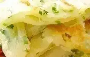 蔥花油餅配鹹糊塗